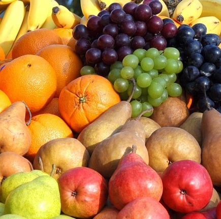 A lot of fruit and vegetables